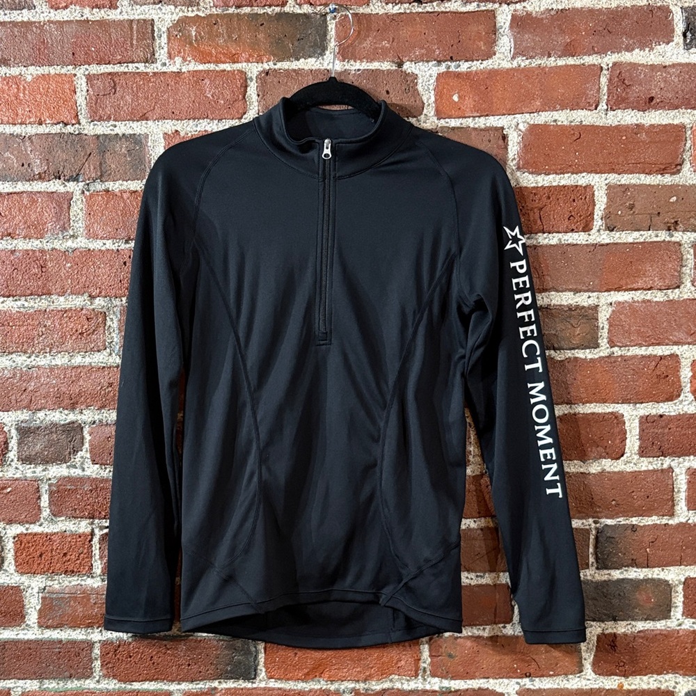 Perfect Moment Black Quarter-Zip Pullover